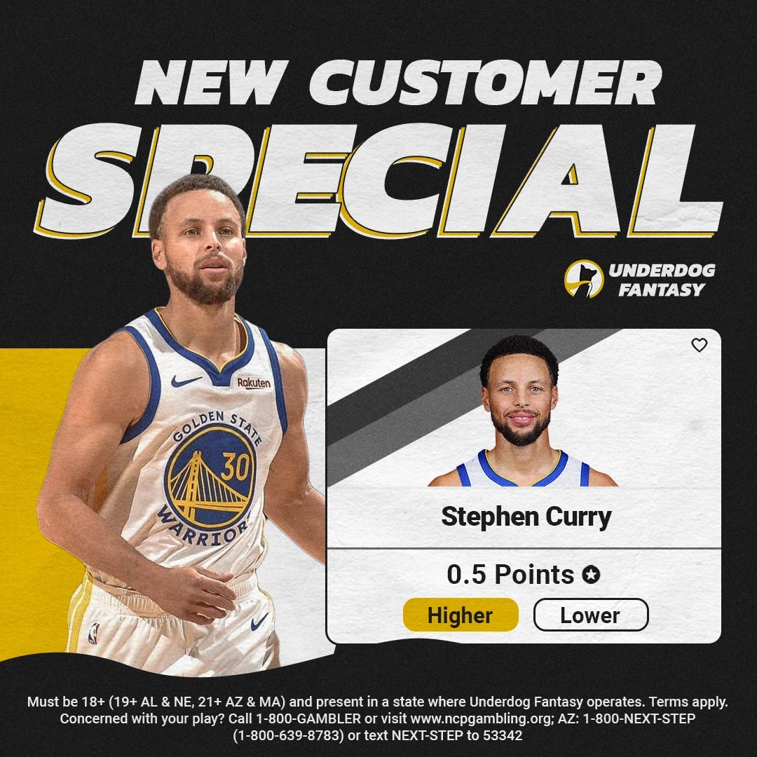 NBA Player Props special for Wednesday, March 6 is Stephen Curry over 0.5 points. 
