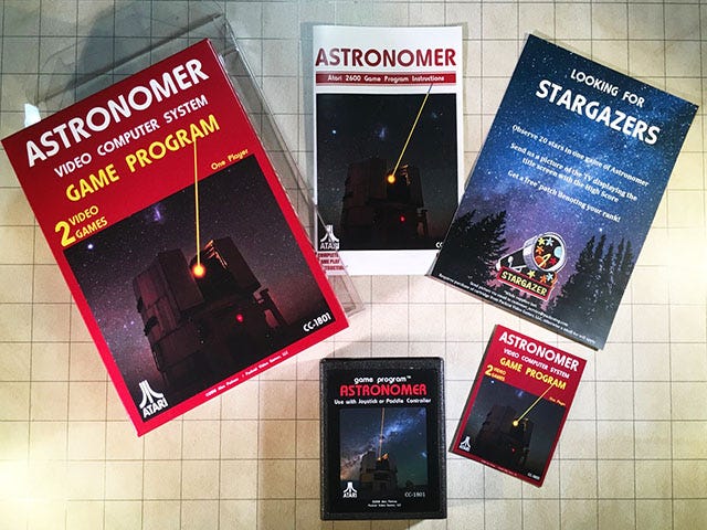 Packrat Video Games - Astronomer for the Atari 2600