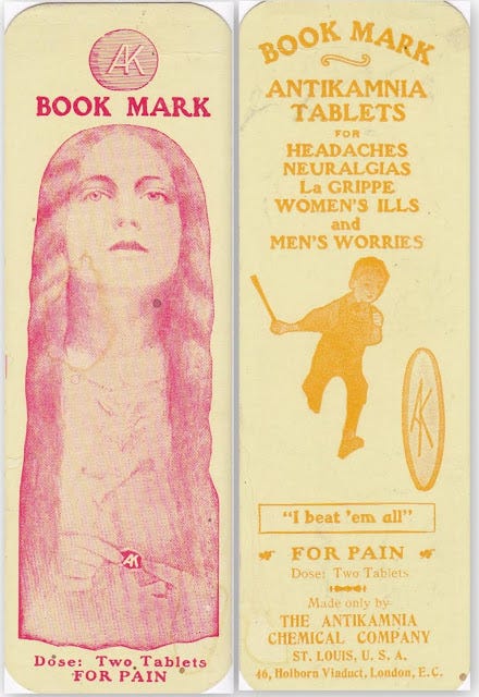 Bookmark advertising Antikamnia 