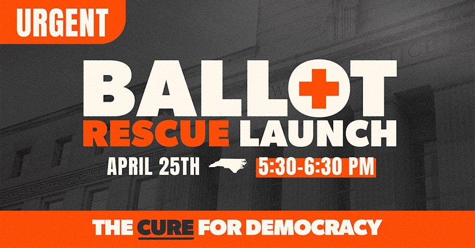 Ballot Rescue Launch organized by North Carolina Democrats