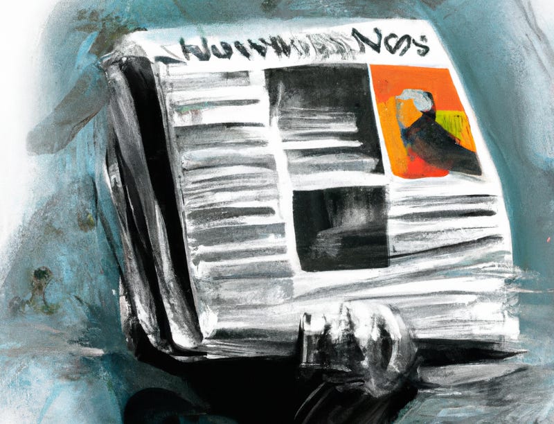 A digital illustration of a newspaper.
