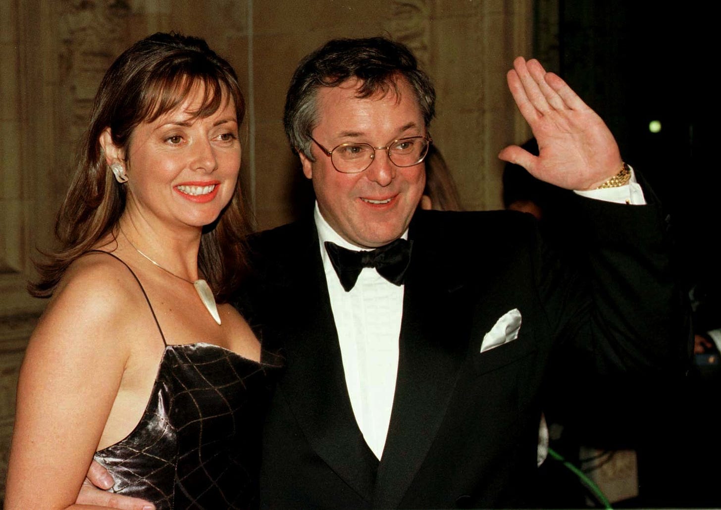 Carol Vorderman (L) with former Countdown host, Richard Whiteley