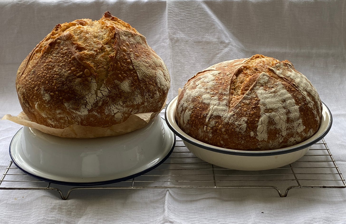 2 sourdough loaves.