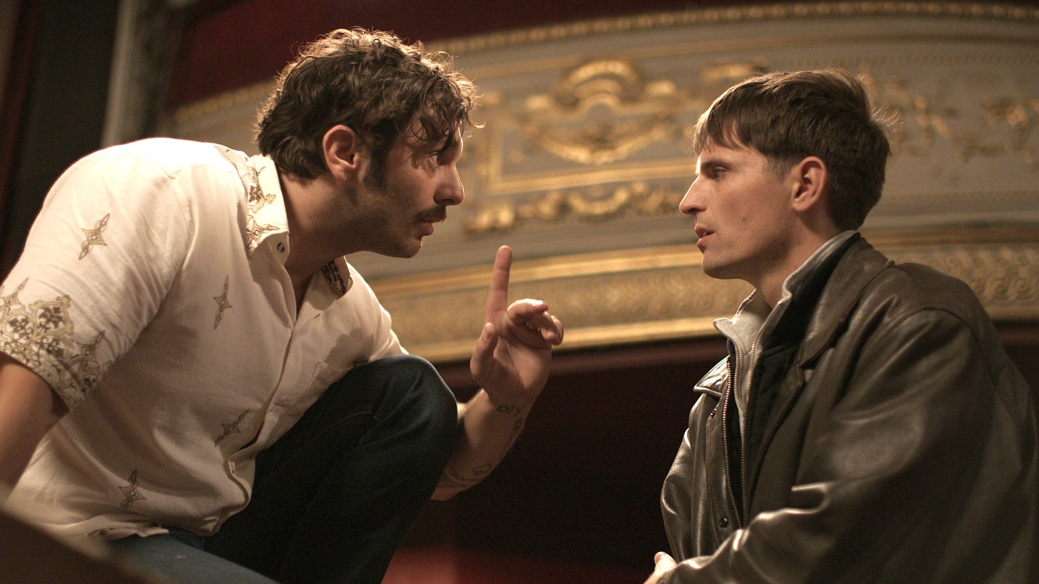 Pio Marmaï and Raphaël Quenard in Yannick
