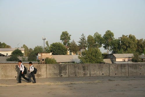 Walking home from school