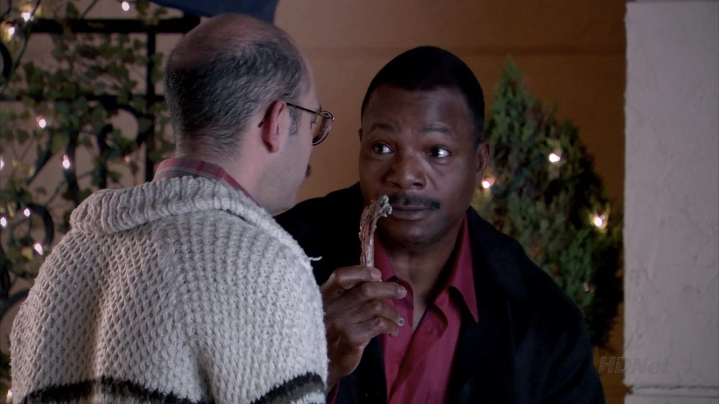 Carl Weathers and Tobias Funke having the "baby, you got a stew going" conversation from Arrested Development.