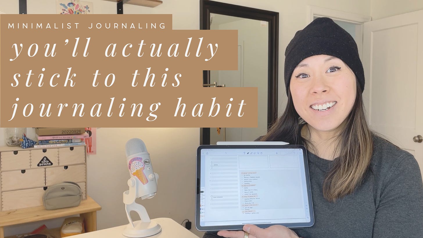 Minimalist Journaling: You'll actually stick to this journaling habit