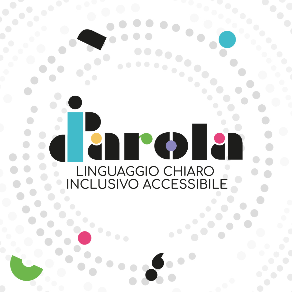 Logo del Festival DiParola, linguaggio chiaro, inclusivo e accessibile