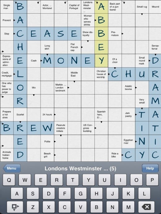 Crossword: Arrow Words shows how crosswords should be played on iOS