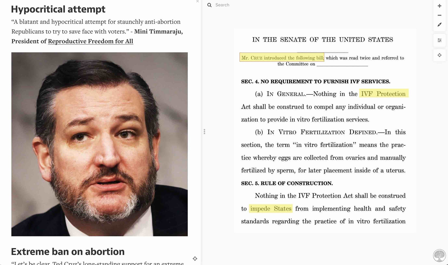 Ted Cruz back peddles from IVF ban