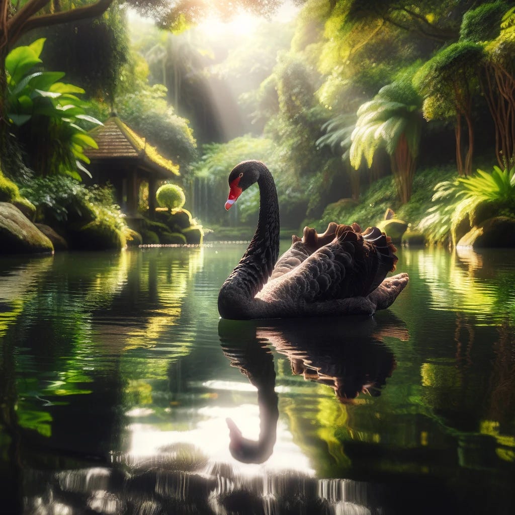 A Black Swan, Generated by DALL·E