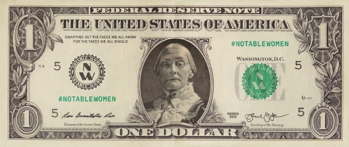 female currency images Susan B. Anthony