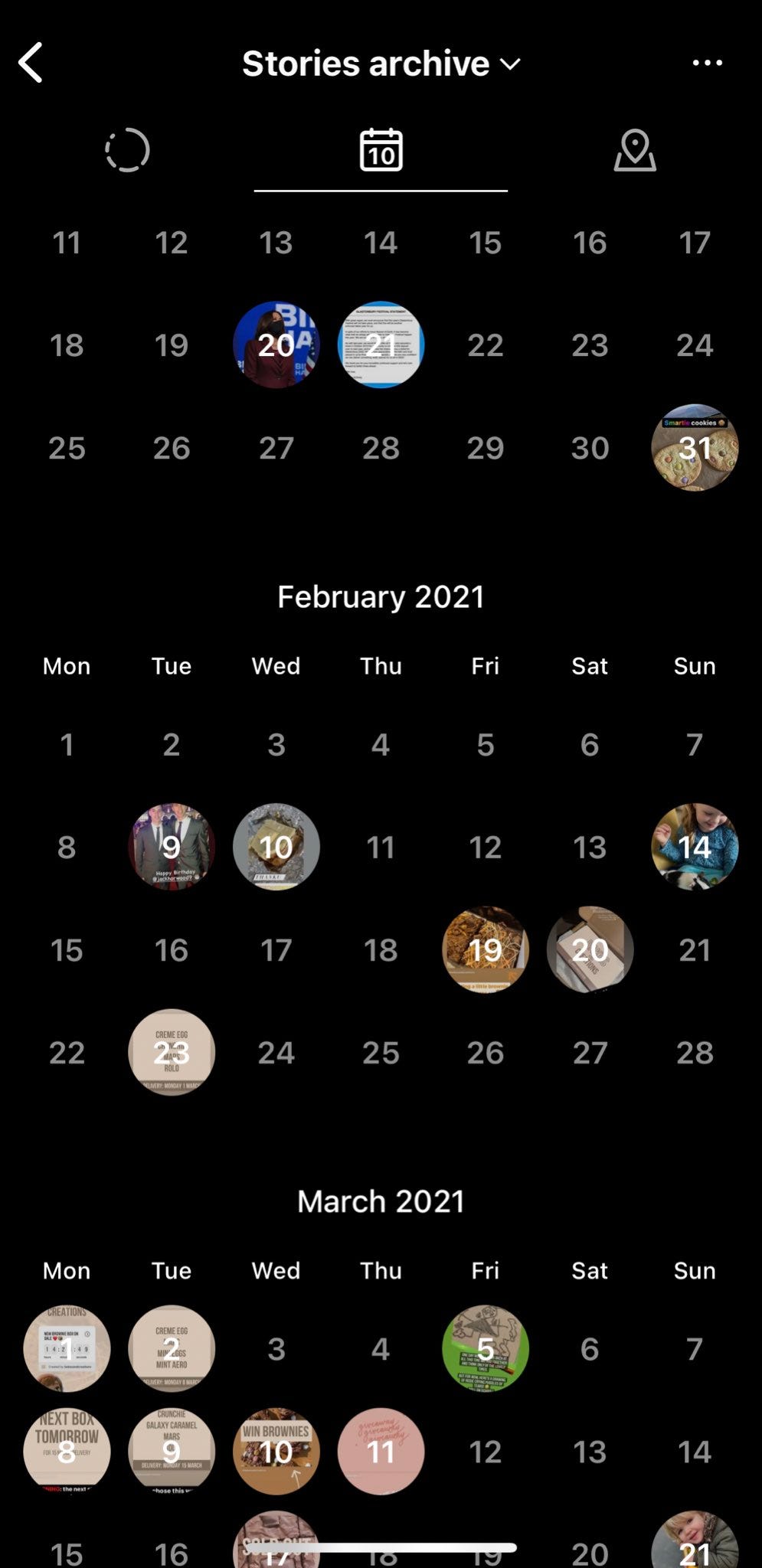 Instagram calendar gallery