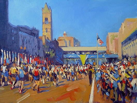 Wall Art - Painting - Marathon Finish by Dianne Panarelli Miller