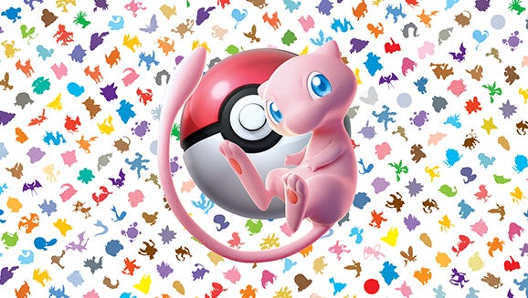 Mew is the star on the branding of the new Pokémon Scarlet & Violet 151 TCG set