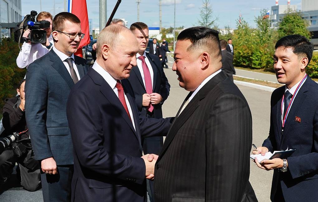 Russian President Vladimir Putin and North Korean leader Kim Jong Un Vladimir Smirnov/TASS