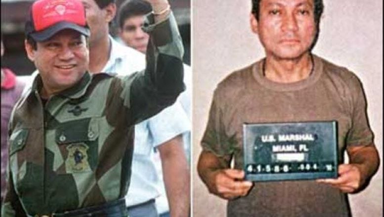 Panamanian dictator Manuel Noriega.