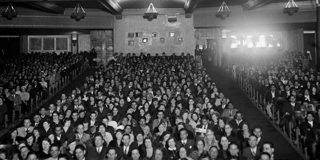 A 1930s cinema audience