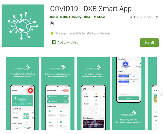 Covid19 DXB Smart App