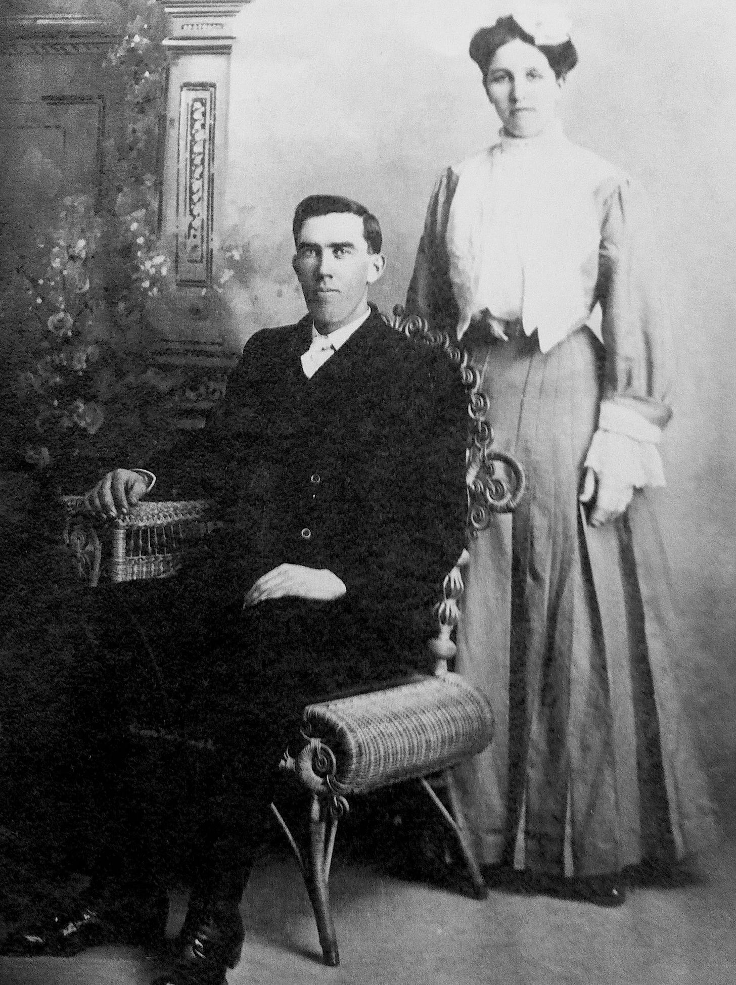 Wedding photo of Lula Frances Whelan and James Perry Padgett Wedding photo of Lula Frances Whelan and James Perry Padgett