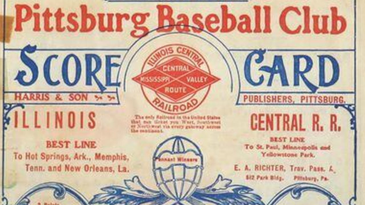 Baseball Replay Journal 1908 Pirates Superbas