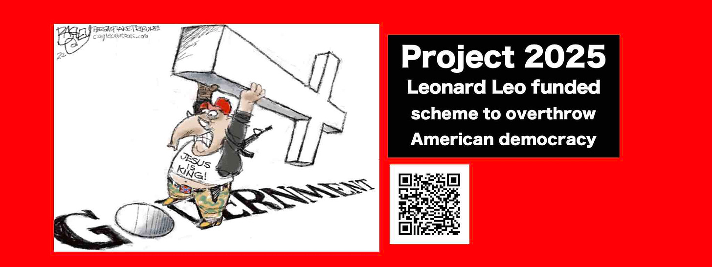 Leonard Leo scheme to install a Christian dictatorship