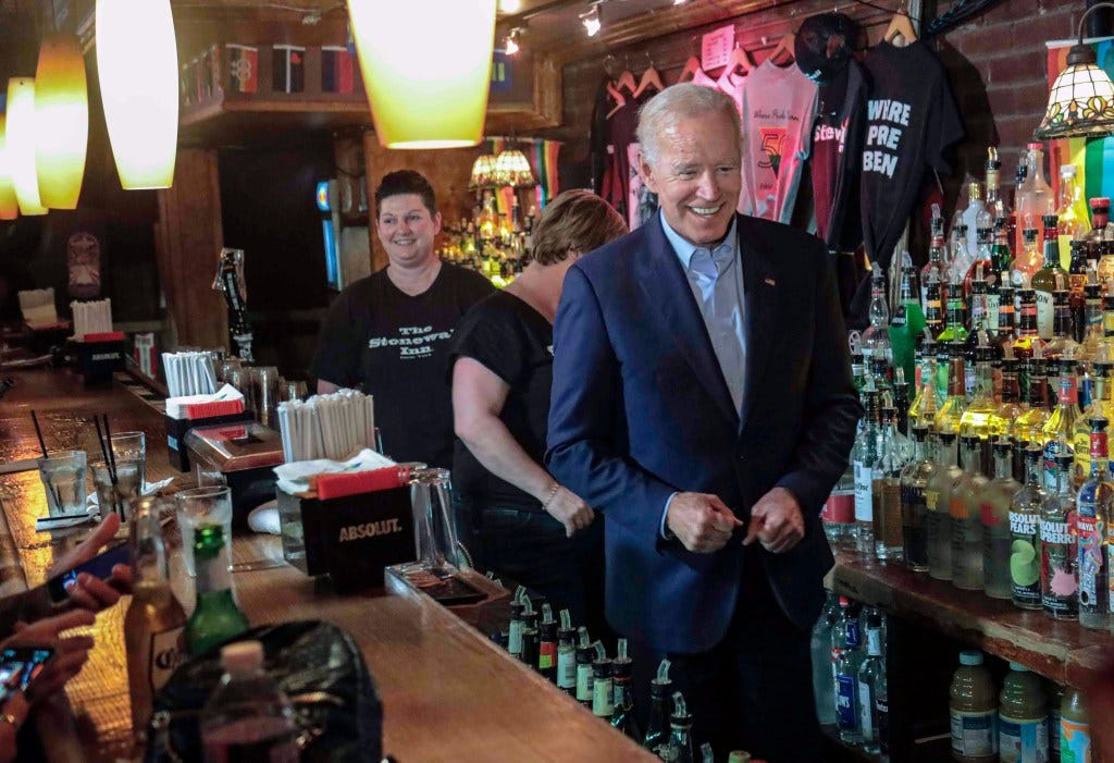 joe biden at stonewall in nyc gay pride month 2019