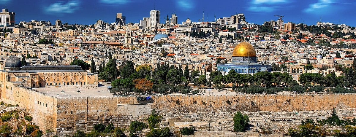 A panoramic photo of Jerusalem. 