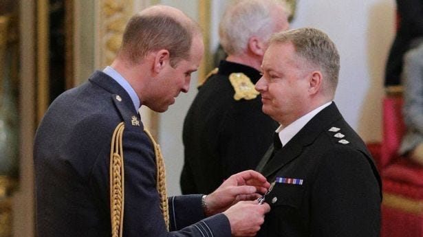 Chief Inspector Dale Sexton from Greater Manchester Police received the Queen’s Police Medal for Bravery