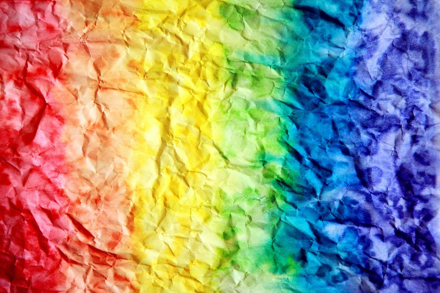 an abstract painting of the colors of a rainbow