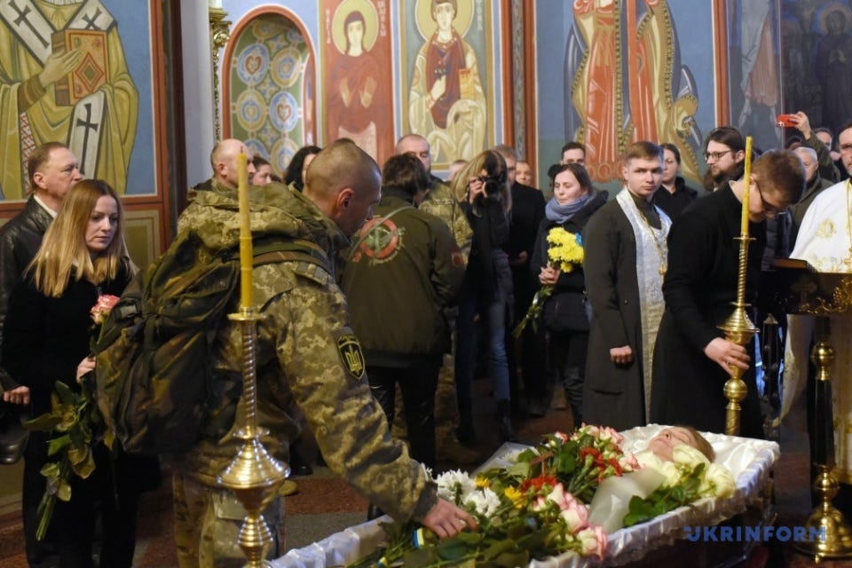 Kyiv mourns combat medic Diana Wagner / Photo: Ruslan Kaniuka. Ukrinform