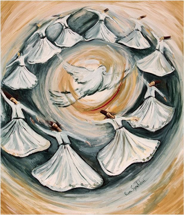 Circle of Love - Rumi - Paintings & Prints, Abstract, Color - ArtPal