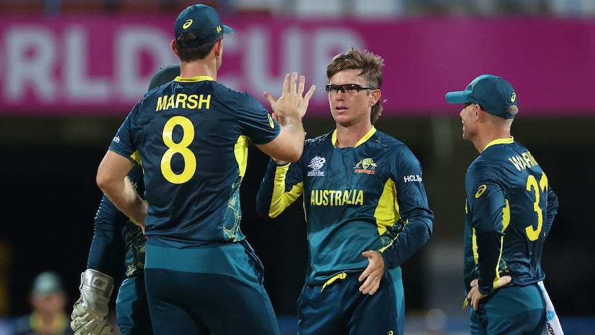 Adam Zampa becomes first Australian man to reach 100 T20 international  wickets in crushing win over Namibia - ABC News