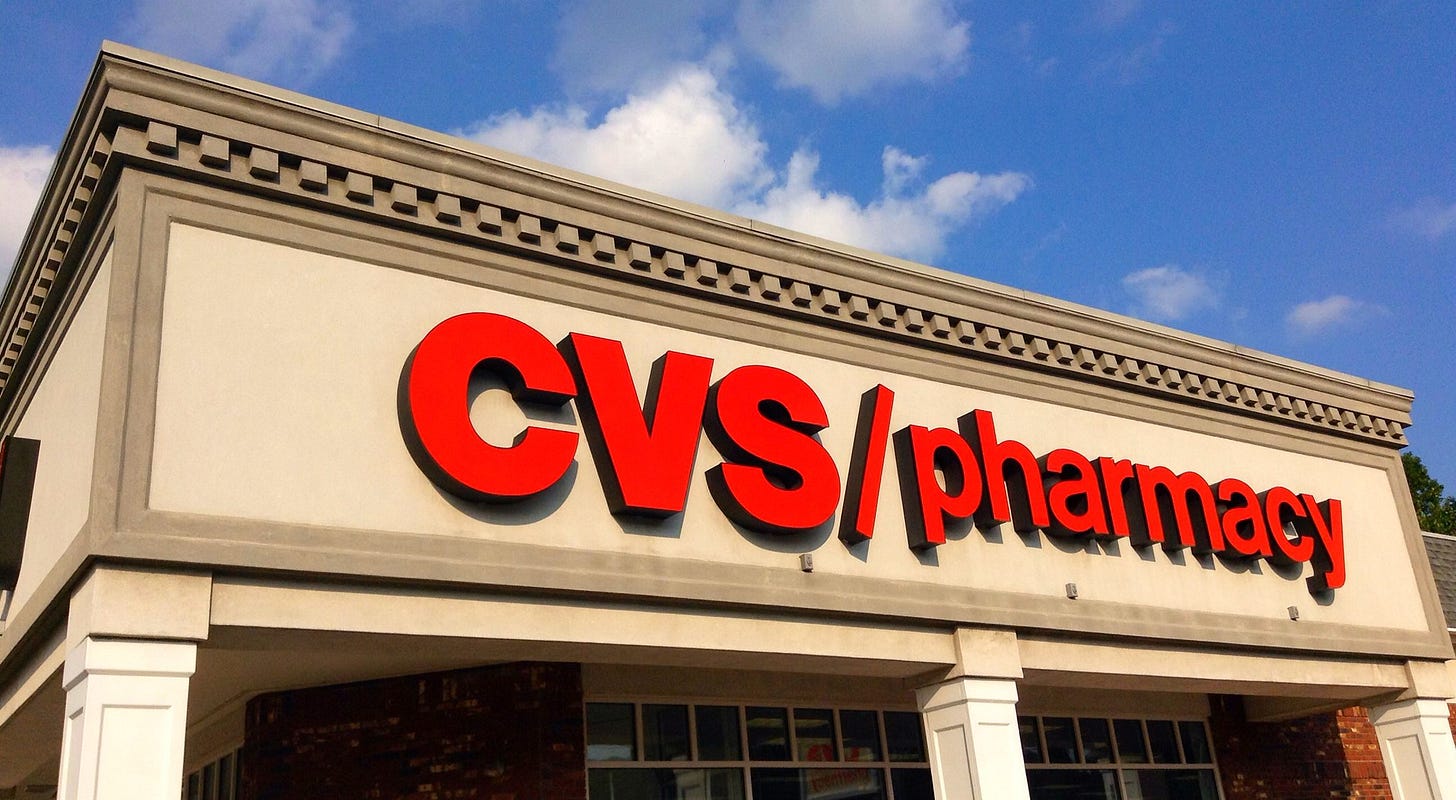A CVS pharmacy store A CVS pharmacy store