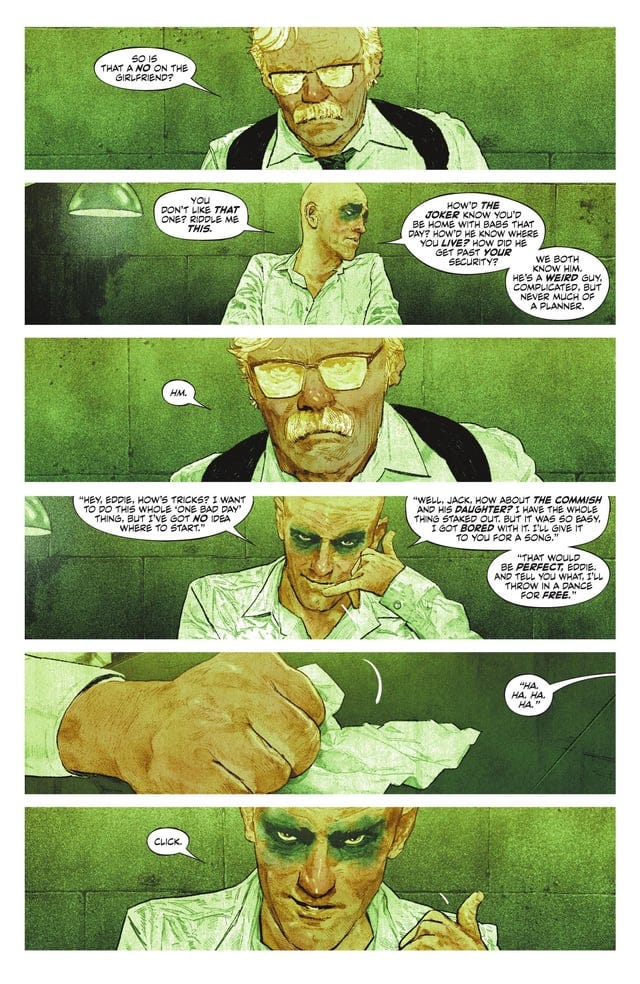 r/comicbooks - You Come In Blind. You Leave Seeing. (Batman: One Bad Day: The Riddler #1)