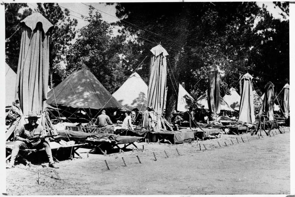 GIs' tent city - World War I soldiers at Camp Logan, Houston, Tx., which later became Memorial Park.