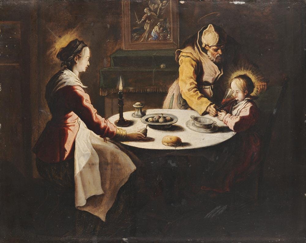 Le Bénédicité (Saying Grace or The Holy Family at Supper) - Jean LeClerc