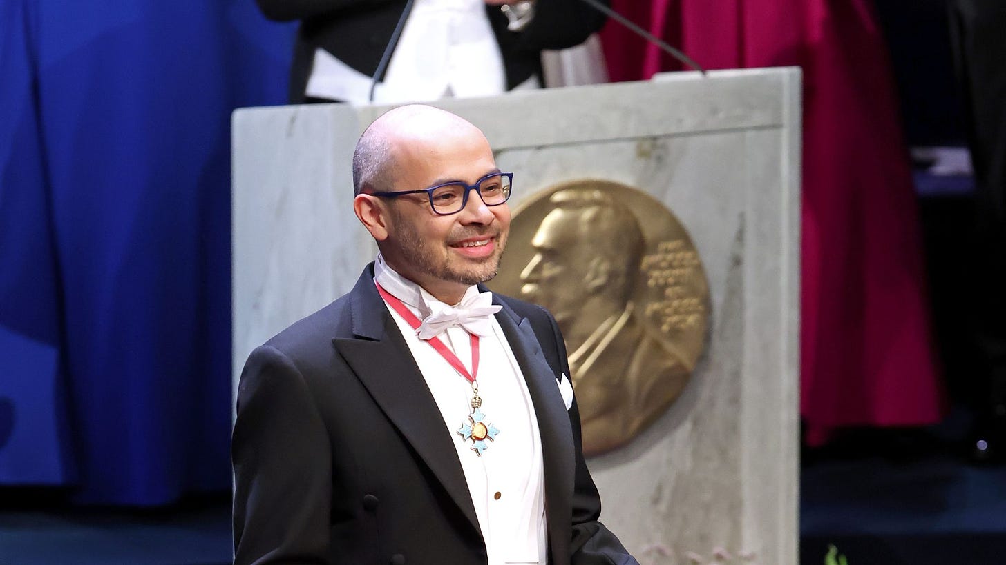 Demis Hassabis receives The Nobel Prize in Chemistry at the Nobel Prize Awards Ceremony 2024 on December 10, 2024 in Stockholm, Sweden.