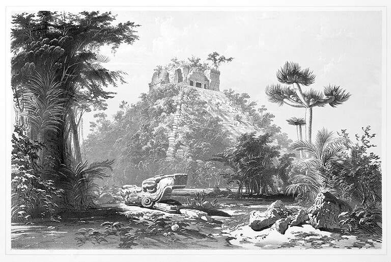 El Castillo at Chichen Itza | Old Book Illustrations