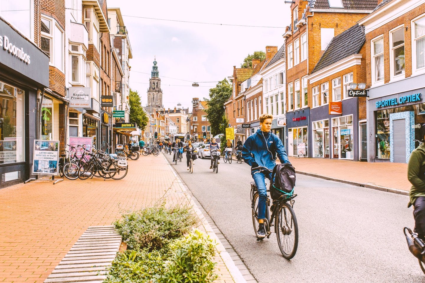 Biking in Groningen