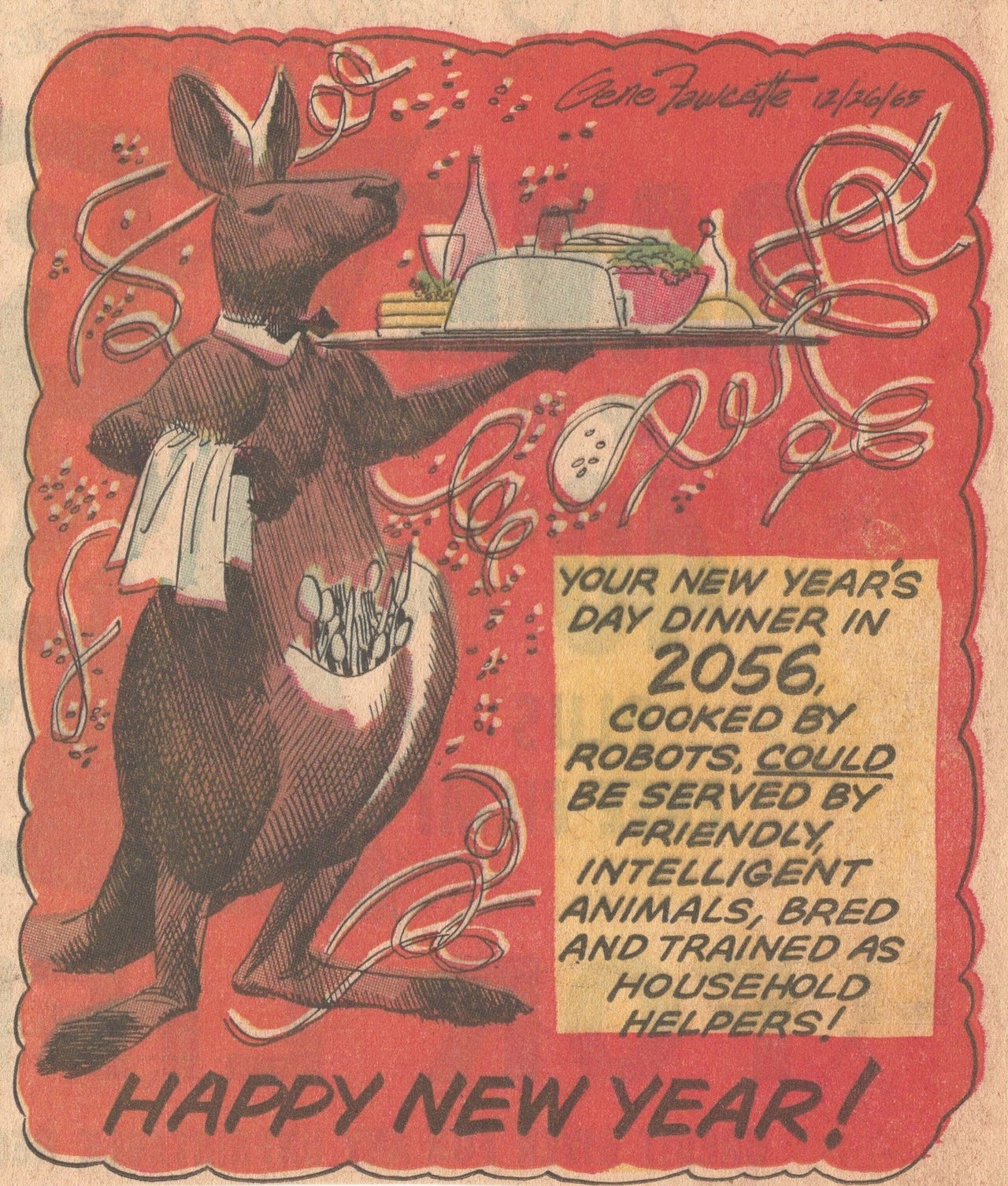 Kangaroo butler of the year 2056 (Novak Archive)