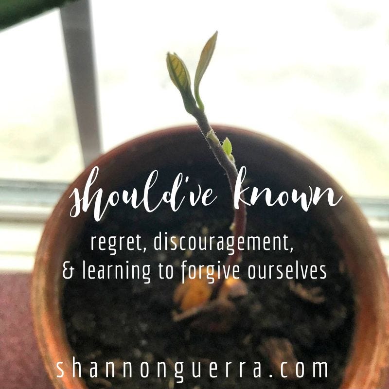 should've known: regret, discouragement, and learning to forgive ourselves