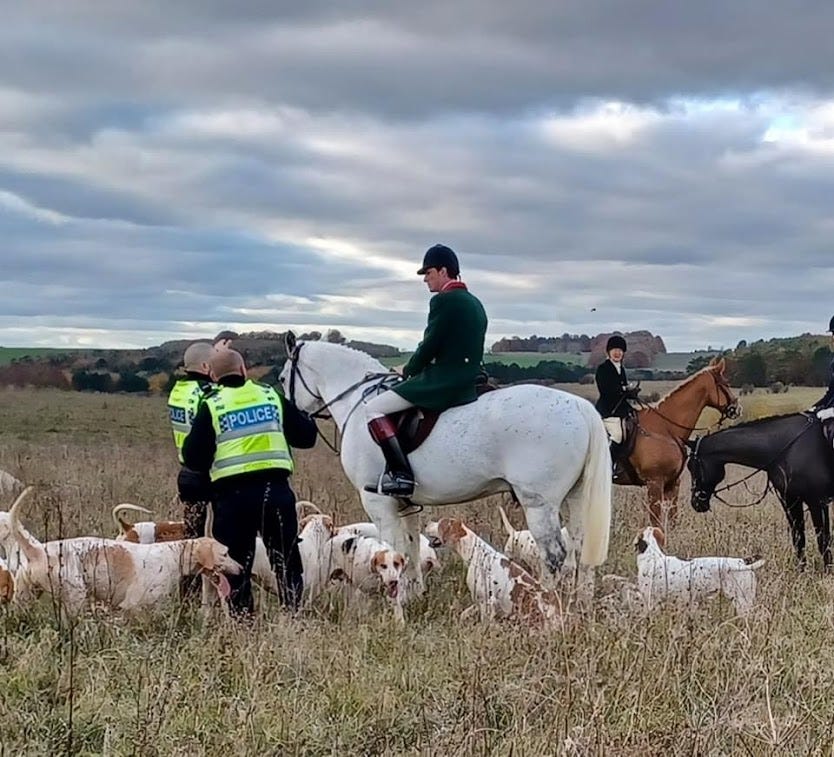 Charles Carter of RAH is told to return to kennels after chasing a fox