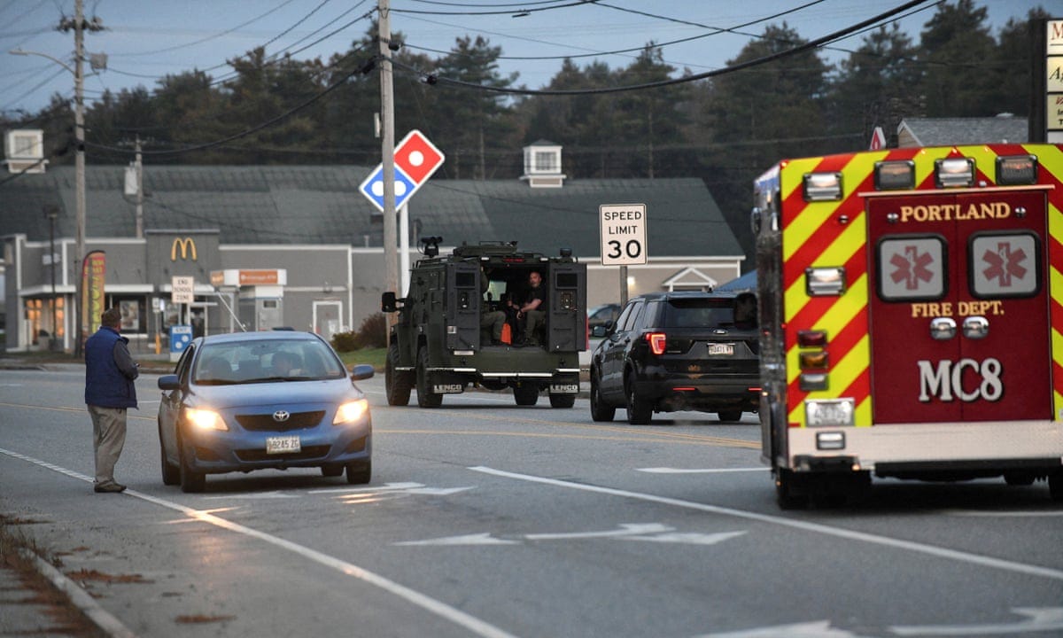 Maine shootings: search for suspect under way after at least 18 killed |  Maine shootings | The Guardian