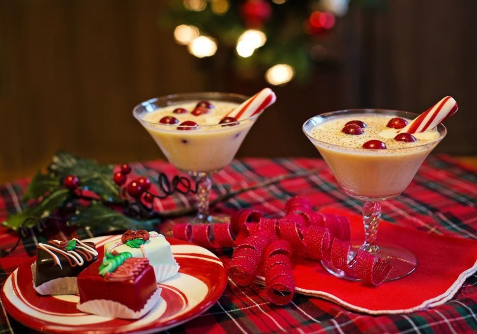 Free Stock Photo of Petit Fours and Eggnog drinks | Download Free Images  and Free Illustrations