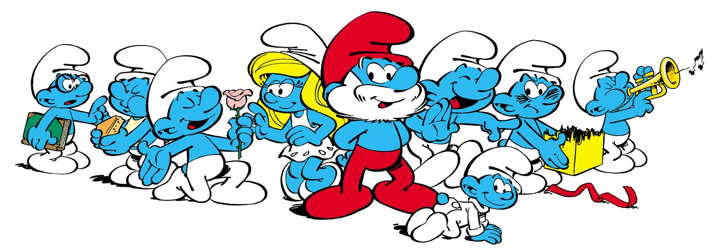 The great temporary exhibitions, Smurf for All, All for Smurf — The Belgian  Comic Strip Center - Museum Brussels