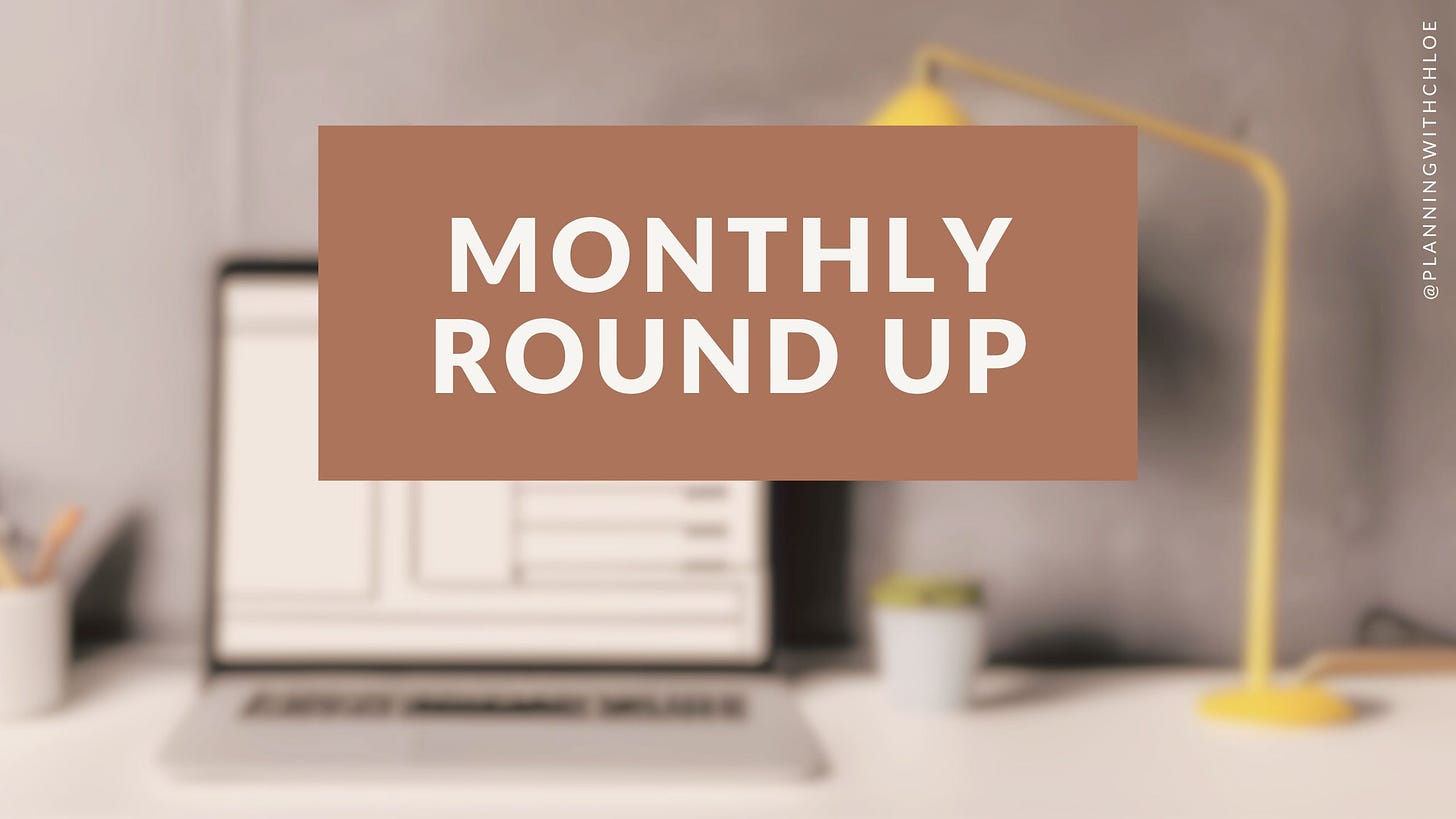 The monthly round up