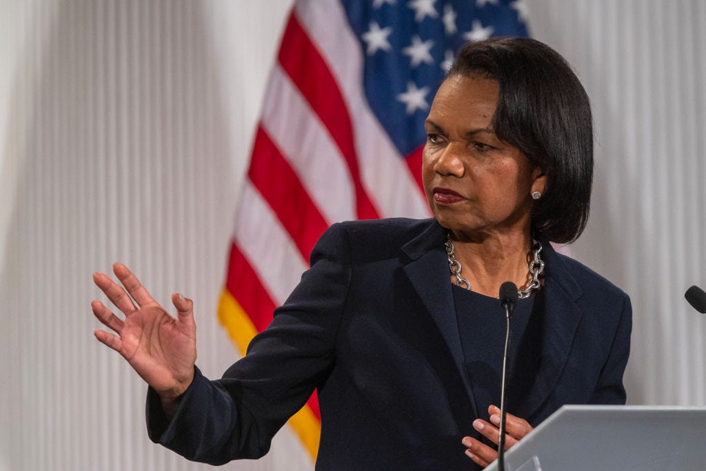 Comments - The New Axis of Evil: Condoleezza Rice on War in Israel and a  Changed World