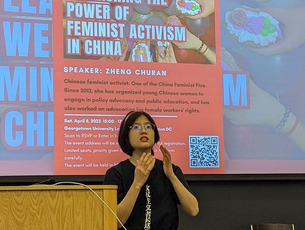 Chinese feminist moves to United States, calls for international action