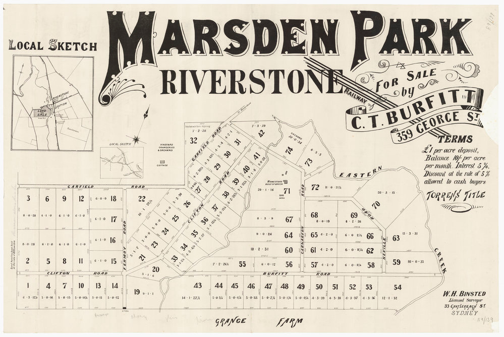 Marsden Park Riverstone, c1880s